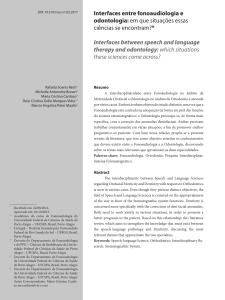 Interfaces entre fonoaudiologia e odontologia