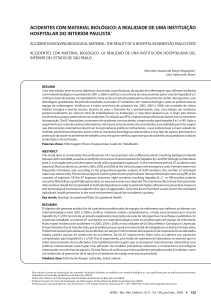 acidentes com material biológico: a realidade de uma instituição