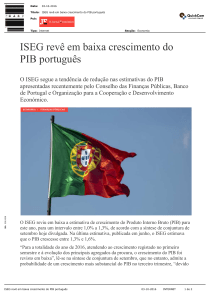 ISEG revê em baixa crescimento do PIB português