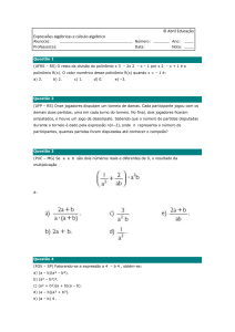 © Abril Educação Expressões algébricas e cálculo algébrico