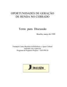 Geração de Renda no Cerrado