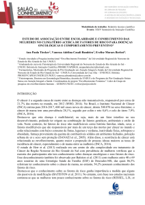 estudo de associação entre escolaridade e conhecimento das