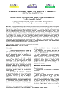 patógenos associados ao abscesso periodontal