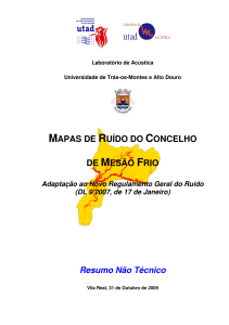 MAPAS DE RUÍDO DO CONCELHO DE MESÃO FRIO