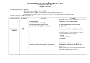 Português 9º ano - Agrupamento de Escolas de Aveiro