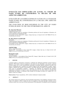 Evolução das edificações em altura na cidade de Passo Fundo, RS