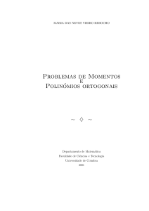 Problemas de Momentos e Polinómios ortogonais