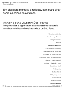 Um blog para memória e reflexão, com outro olhar