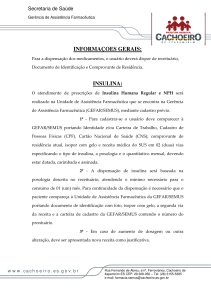 informaçoes gerais: insulina - Prefeitura Municipal de Cachoeiro de
