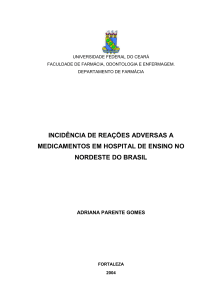 incidência de reações adversas a medicamentos em hospital de