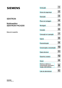 Manual do aparelho SENTRON Multimedidor SENTRON