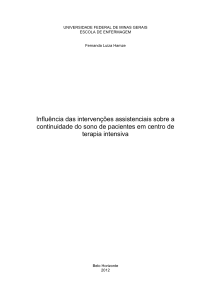 Influência das intervenções assistenciais sobre a continuidade do