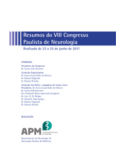 Resumos do VIII Congresso Paulista de Neurologia Realizado de