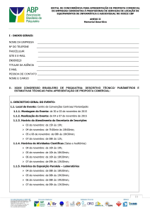 I - DADOS GERAIS: NOME DA EMPRESA Nº DO TELEF