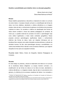 Desafios e possibilidades para trabalhar relevo na educação