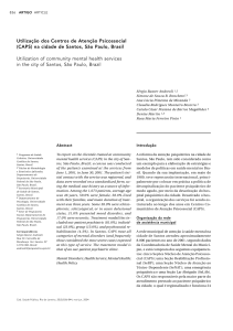 Utilização dos Centros de Atenção Psicossocial (CAPS) na cidade
