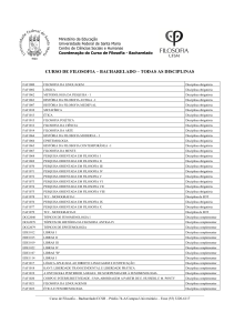 Filosofia - Bacharelado - Todas as Disciplinas