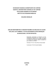 Análise Morfométrica e Imunoistoquímica da Mucosa do Jejuno