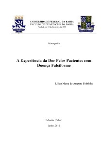 A Experiência da Dor Pelos Pacientes com Doença Falciforme