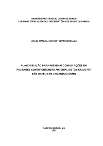 PLANO DE AÇÃO PARA PREVENIR COMPLICAÇÕES EM