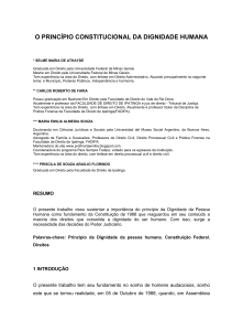 O PRINCÍPIO CONSTITUCIONAL DA DIGNIDADE HUMANA