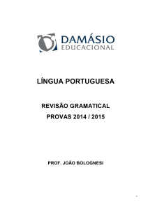 língua portuguesa - Professor João Bolognesi