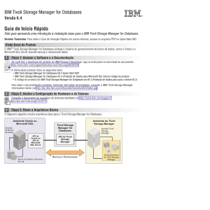 IBM Tivoli Storage Manager for Databases Guia de Início Rápido