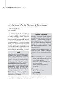 Um olhar sobre o Serviço Educativo do Teatro Viriato