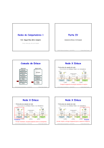 Parte IV Camada de Enlace Rede X Enlace Rede X