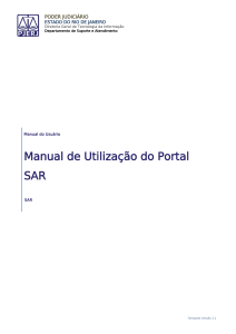 Manual de Utilização do Portal SAR