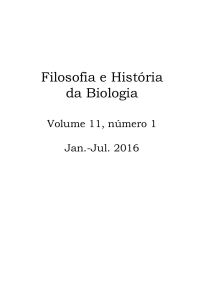 Filosofia e História da Biologia