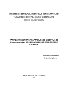 VARIAÇÃO GENÉTICA E ADAPTABILIDADE EVOLUTIVA DE