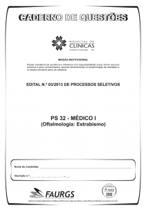 PS 32 - MÉDICO I _Oftalmologia Estrabismo_ - Diss Sorteio