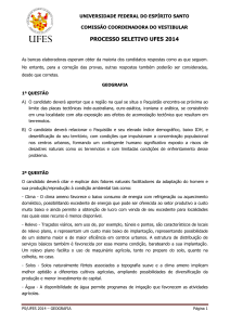 PROCESSO SELETIVO UFES 2014 - CCV