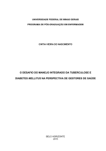 O Manejo integrado da tuberculose e diabetes mellitus na