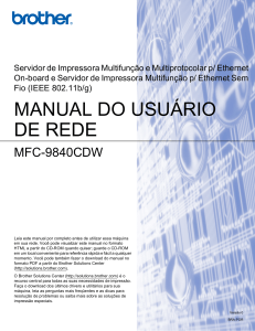 MANUAL DO USU&Aacute;RIO DE REDE