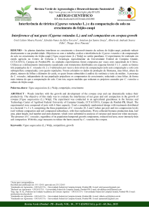 Interferência de tiririca (Cyperus rotundus L.) e da compactação do