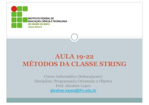 19-22 Metodos da Classe String