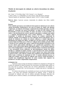 Modelo da intercepção da radiação no coberto descontínuo da