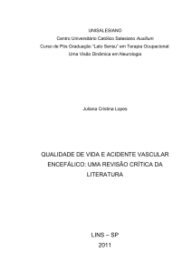 qualidade de vida e acidente vascular encefálico