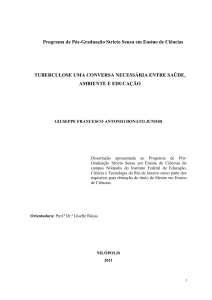 Tuberculose uma conversa necessária entre Saúde