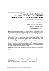 Competitividade e Padrão de Especialização do Fluxo Industrial de