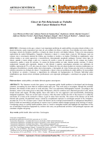 ARTIGO CIENTÍFICO Câncer de Pele Relacionado ao Trabalho