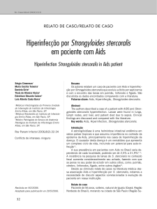 Hiperinfecção por Strongyloides stercoralis em paciente com Aids