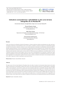 Indicadores socioambientais e aplicabilidade no alto curso da bacia