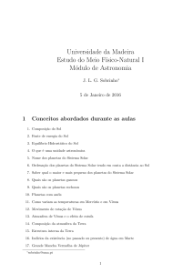 Universidade da Madeira Estudo do Meio F´ısico
