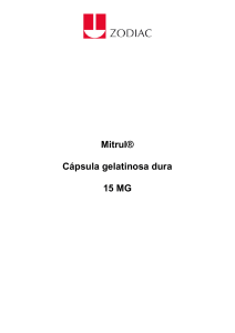 Mitrul® Cápsula gelatinosa dura 15 MG
