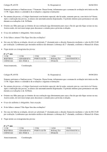 Colégio PLANTE Sr. Responsável, 04/04/2016 Estamos próximos a