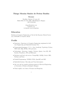 Thiago Messias Sim˜oes de Freitas Bonfim Education Profile