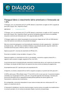 Paraguai lidera o crescimento latino-americano - Dialogo